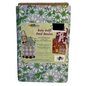 Lilac Green White Fabric 3 YardsBaby Bolt 100% Cotton Floral Fabric 43" X 108"